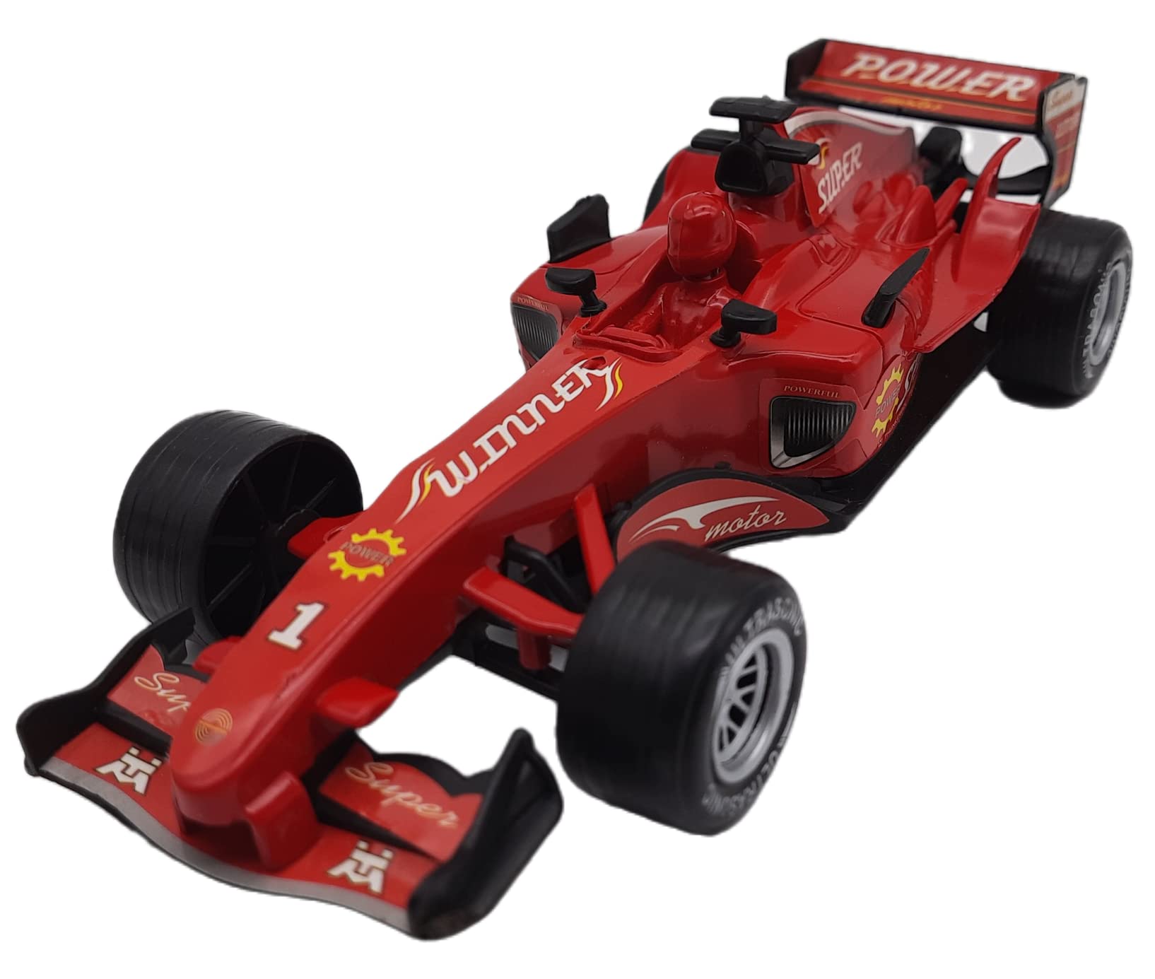 ミニカー FRICTION MOTOR WITH ROARING Ferrari F-1 RAREERAM High Speed Formula 1 (F1) Racing Car for Kids : Friction